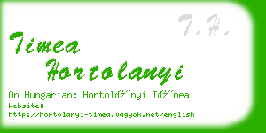 timea hortolanyi business card